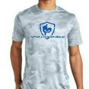 Performance Tee, Short Sleeve, Gray Camo w/ Blue